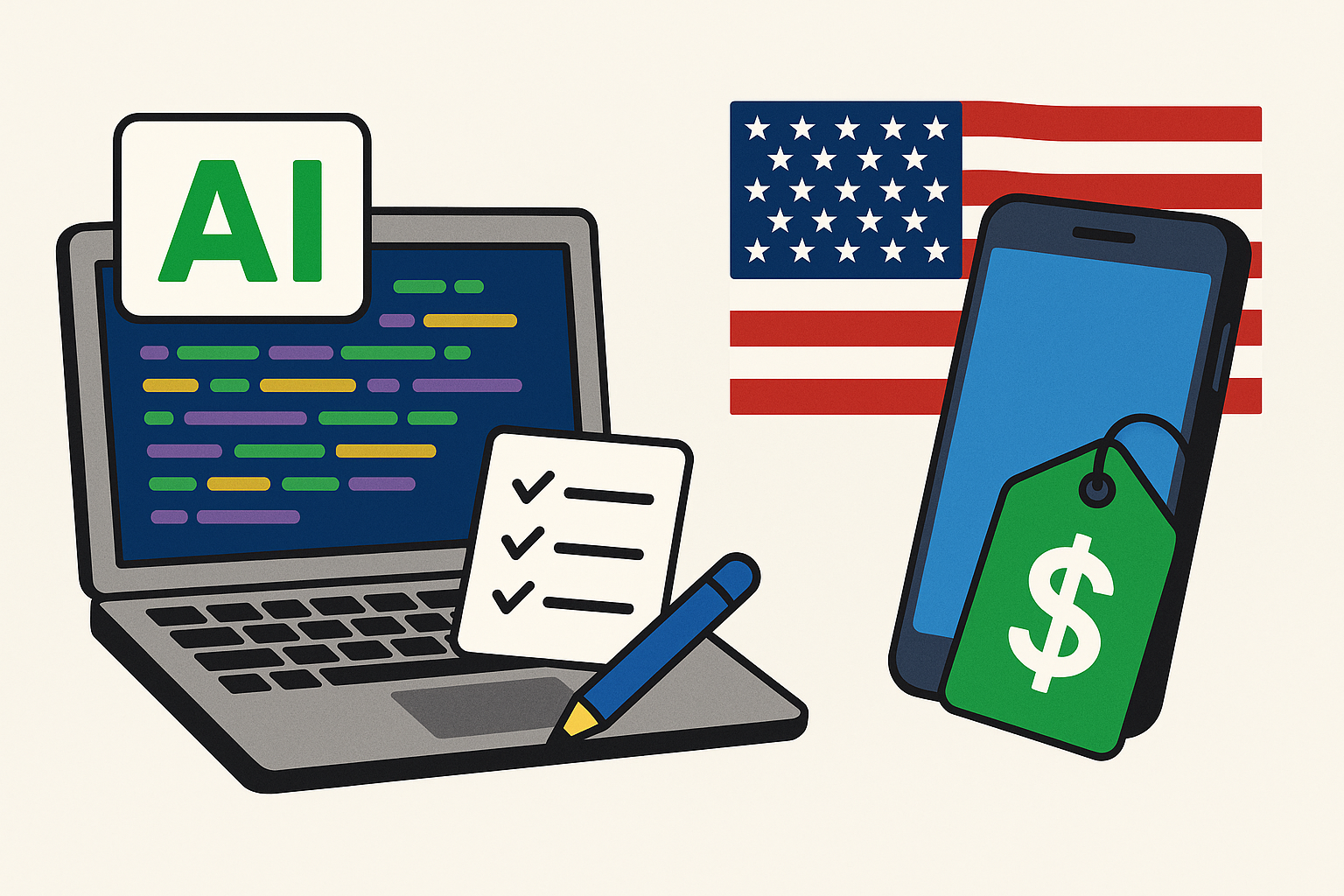 네이버 AI 코딩 평가 도입과 미국 스마트폰 보조금 정책, IT 산업의 새로운 변화 대표 이미지