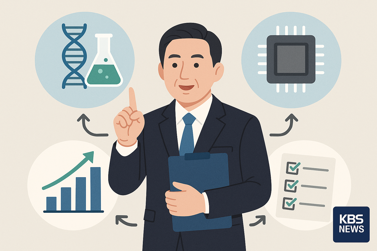구윤철 “바이오·반도체, 미래 성장축으로 적극 지원” - KBS 뉴스 핵심 체크리스트 본문 인사이트 이미지