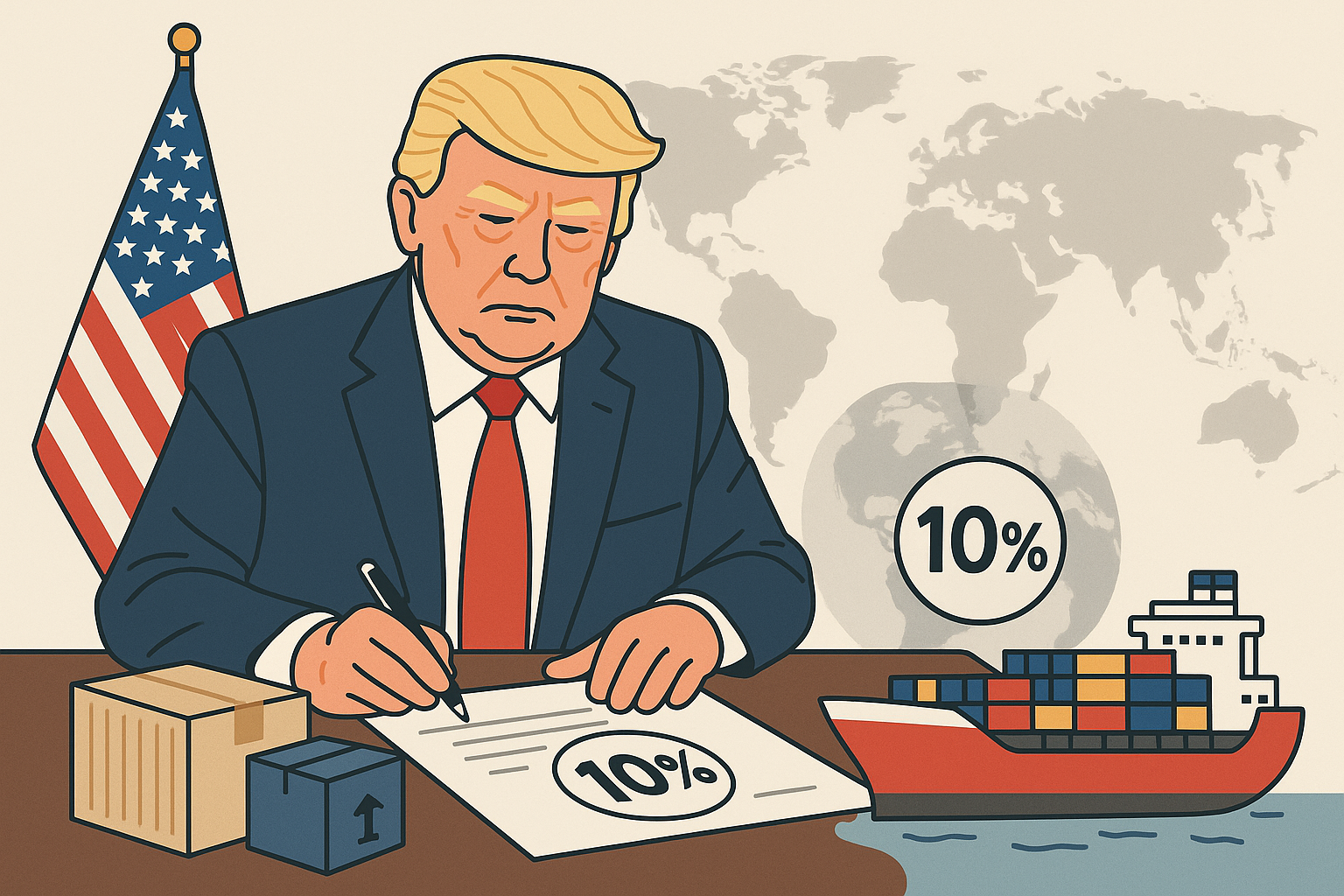 트럼프, 전 세계에 10% 관세 부과 서명…“거의 즉시 발효” 인사이트 이미지